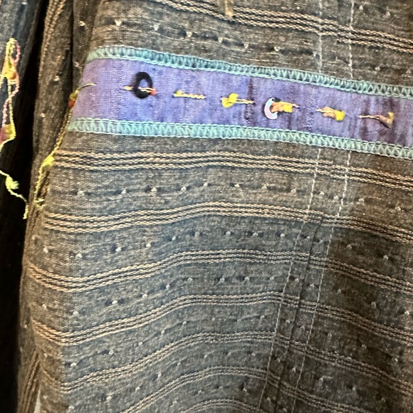 Vtg Artsy Yak Magik Large Jacket Boho Shacket   Embroidered Yarn Women’s silk - Picture 8 of 16